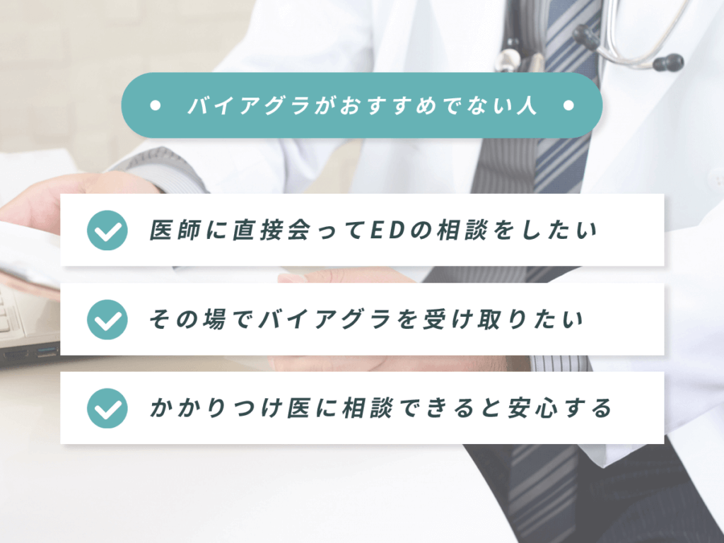 バイアグラ通販サイトがおすすめでない人