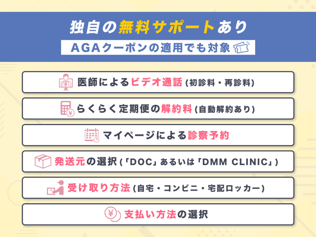 AGAクーポンを利用してもDMMオンラインクリニックの無料特典を受けられる