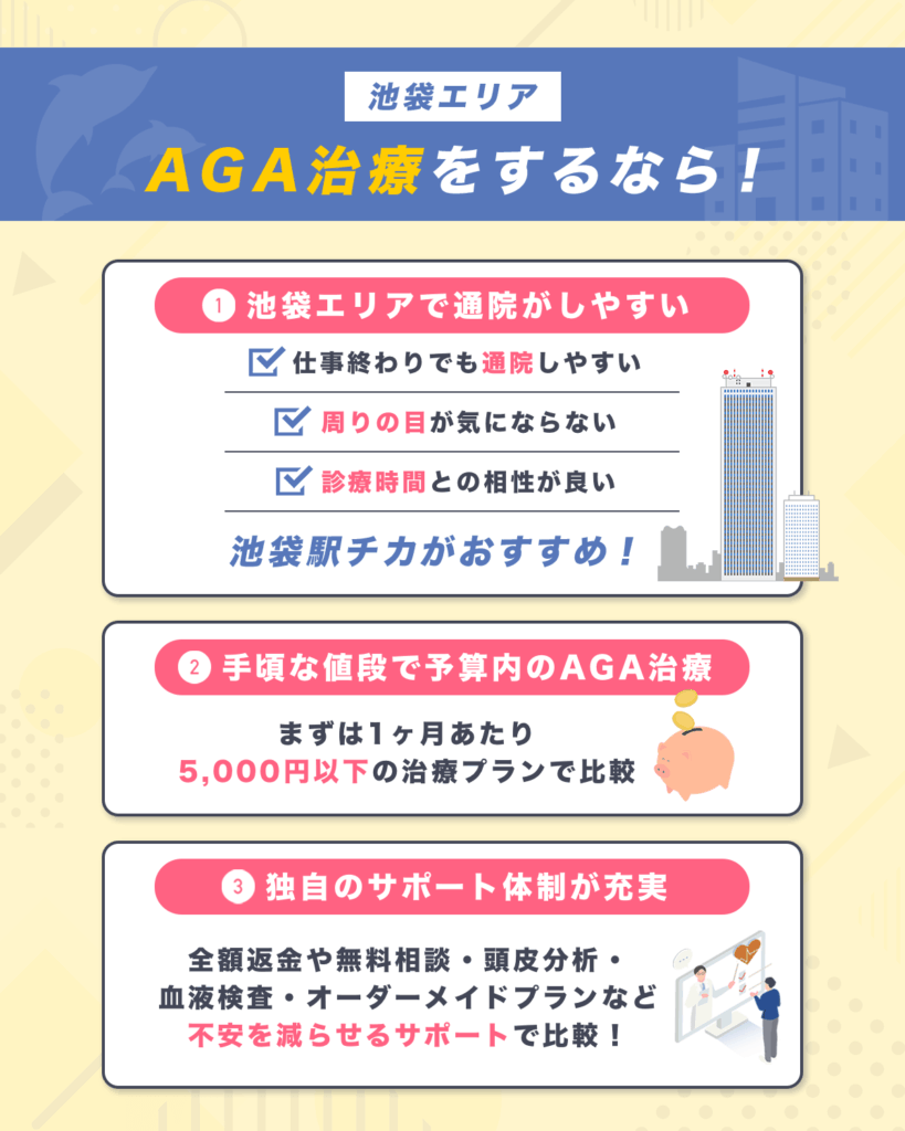 池袋エリアAGA治療をするなら