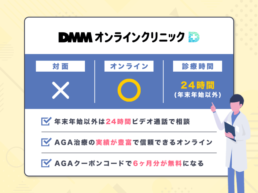 DMMオンラインクリニックはフィナステリド・デュタステリド・ミノキシジルと幅広く割引クーポンあり