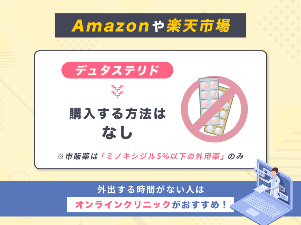 デュタステリドをAmazon通販・楽天市場通販で購入する方法