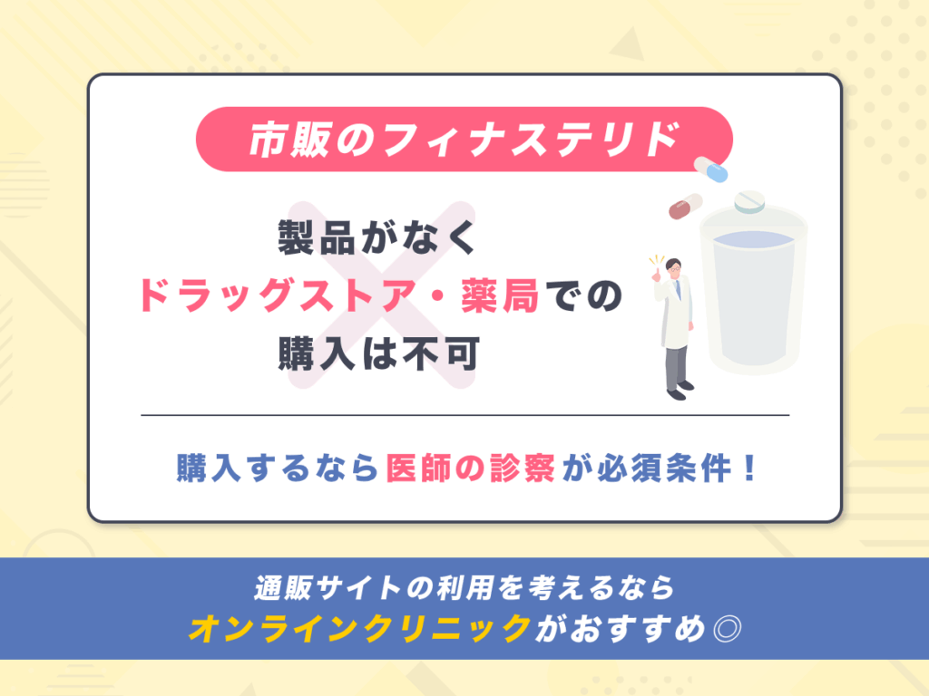 マツキヨなどのドラッグストア・薬局でフィナステリド（プロペシア）の市販はなし